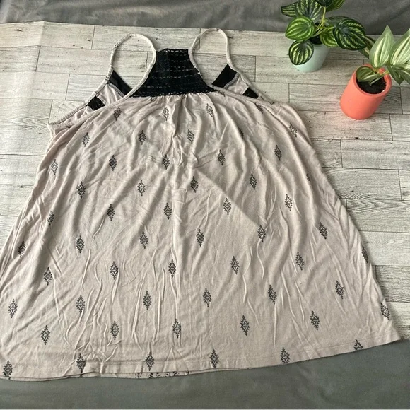 Women's Beige and Black Top with Embroidery - Picture 2 of 2